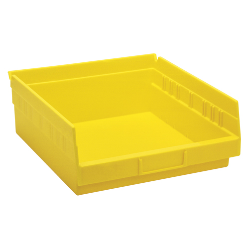Shelf Bins, 11-1/8" W x 4" H x 11-5/8" D, Yellow, 30 lbs. Capacity Maritime Industrial Rubber