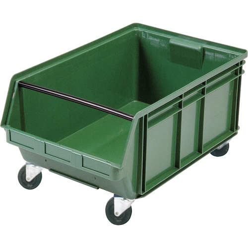 Mobile Giant Stacking Bin, 11-7/8" H x 18-3/8" W x 29" D, 150 lbs. Capacity, Green Maritime Industrial Rubber