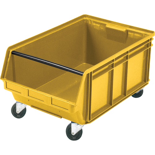 Mobile Giant Stacking Bin, 11-7/8" H x 18-3/8" W x 29" D, 150 lbs. Capacity, Yellow Maritime Industrial Rubber