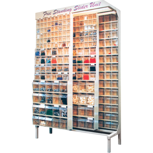 SYST&egrave;ME COULISSANT A/56BACS16"PX74"HX48"LA, 48" la x 18" p x 77" h, 56 bacs Maritime Industrial Rubber