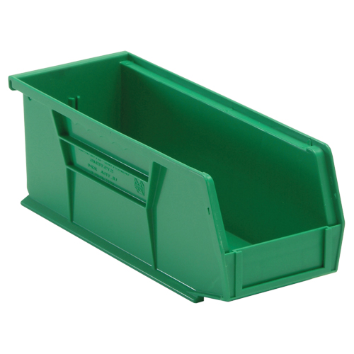 Bacs ultra empilable & suspendable, 4-1/8" la, 4" h x 10-7/8" p, Vert Maritime Industrial Rubber