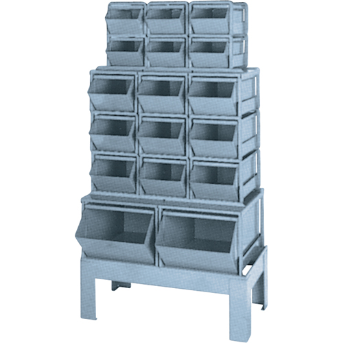 Combinaisons de bacs &agrave; assembler, Cap. 1000 lb, 33-1/2" la x 19 1/2" p x 54-1/4" h, Bleu Maritime Industrial Rubber