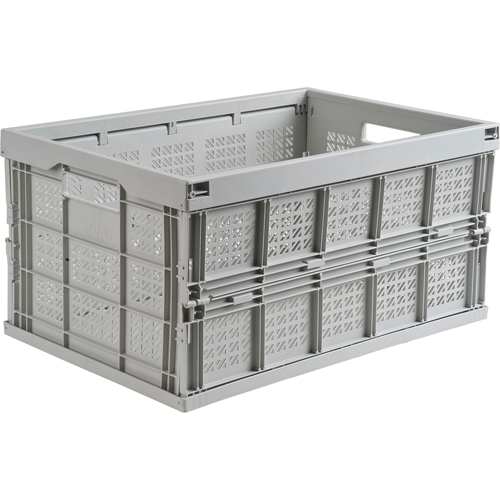 Bac repliable, 21" lo x 14" la x 10,5" h, Gris Maritime Industrial Rubber