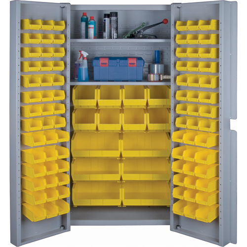 Deep Door Combination Cabinets, 38" W x 24" D x 72" H, Grey Maritime Industrial Rubber