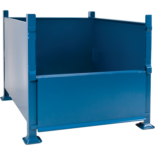 Bulk Stacking Containers, 30" H x 34.5" W x 40.5" D, 3500 lbs. Capacity Maritime Industrial Rubber