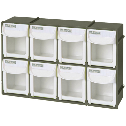 Heavy-Duty Tilt Bin, 11-3/4" W x 2-3/4" D x 7-7/8" H, 8 Drawers Maritime Industrial Rubber