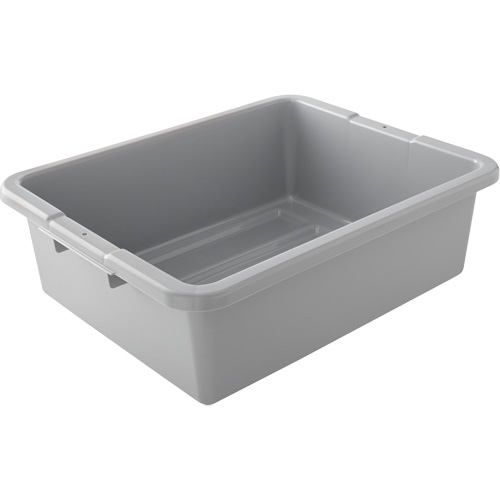 Undivided Bus/Utility Box, 7" H x 21.5" D x 17" L, Plastic, Grey Maritime Industrial Rubber