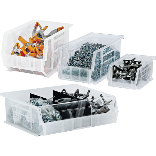 Bac transparent ultra empilable & suspendable, 16-1/2" la, 5" h x 10-7/8" p, Transparent Maritime Industrial Rubber