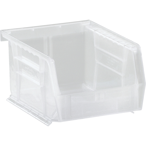 Clear-View Ultra Stack & Hang Bin, 4-1/8" W x 3" H x 5-3/8" D, Clear Maritime Industrial Rubber