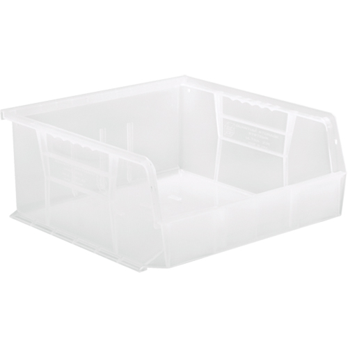 Clear-View Ultra Stack & Hang Bin, 11" W x 5" H x 10-7/8" D, Clear Maritime Industrial Rubber