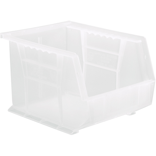 Bac transparent ultra empilable & suspendable, 8-1/4" la, 7" h x 10-3/4" p, Transparent Maritime Industrial Rubber