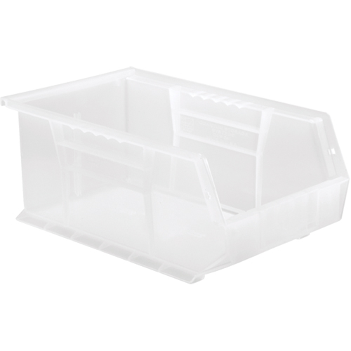 Bac transparent ultra empilable & suspendable, 8-1/4" la, 6" h x 13-5/8" p, Transparent Maritime Industrial Rubber
