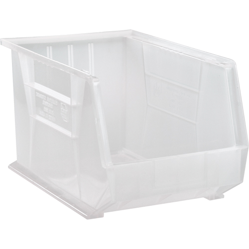 Bac transparent ultra empilable & suspendable, 11" la, 10" h x 18" p, Transparent Maritime Industrial Rubber