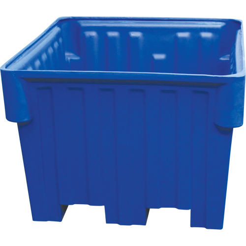 Nesting Forklift Bin, 42" W x 48" D x 30" H, Blue Maritime Industrial Rubber