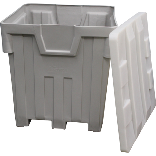Bacs emboîtables, 44" la x 44" p x 46" h, Gris Maritime Industrial Rubber