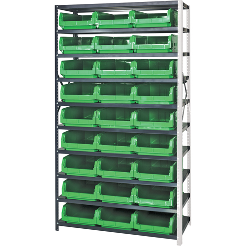 &eacute;l&eacute;ment de rayonnage avec bacs empilables, Acier, Bac Magnum, Capacit&eacute; 650 lb, 42" la x 76" h Maritime Industrial Rubber