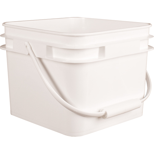 Square Pail, Plastic, 2.1 gal. Maritime Industrial Rubber