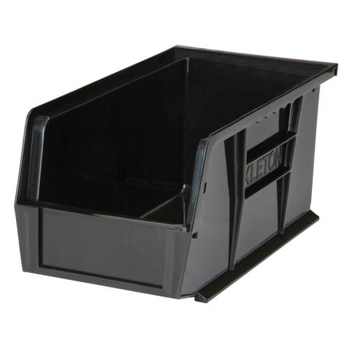 Bac empilable & &agrave; suspendre, 5-1/2" la, 5" h x 10-7/8" p, Noir Maritime Industrial Rubber