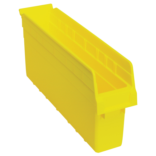 Store-Max Shelf Bins, 4-3/8" W x 8" H x 17-7/8" D, Yellow, 56 lbs. Capacity Maritime Industrial Rubber