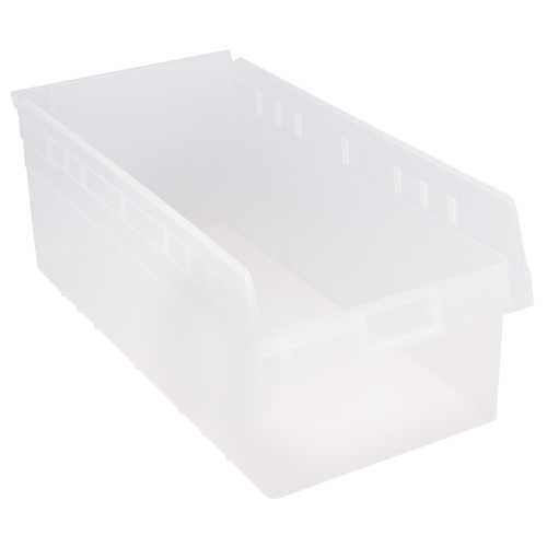 Bacs pour &eacute;tag&egrave;re Store-Max, 11-1/8" la x 8" H x 23-5/8" p, Transparent, Capacit&eacute; 68 lb Maritime Industrial Rubber