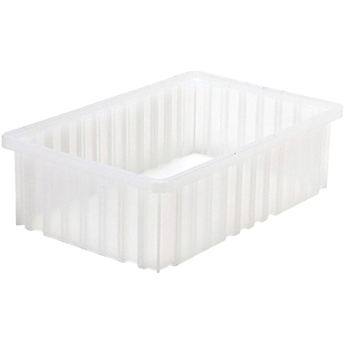 Contenant Divider Box, Plastique, 16,5" la x 10,875" p x 5" h, Gris Maritime Industrial Rubber