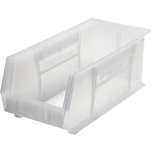 Bacs ultra empilable & suspendable, 8-1/4" la, 7" h x 18" p, Transparent Maritime Industrial Rubber