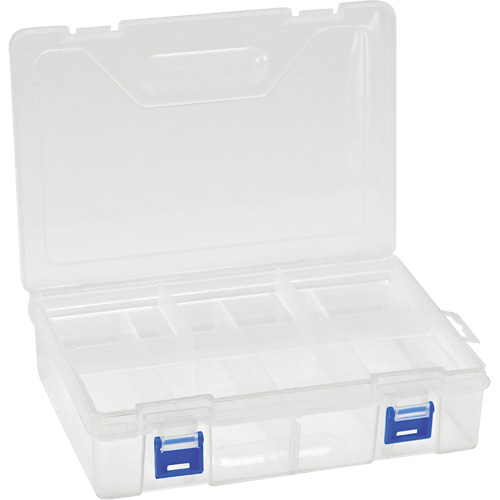 Plastic Compartment Box, 6.25" W x 9.25" D x 2.2" H, 8 Compartments Maritime Industrial Rubber