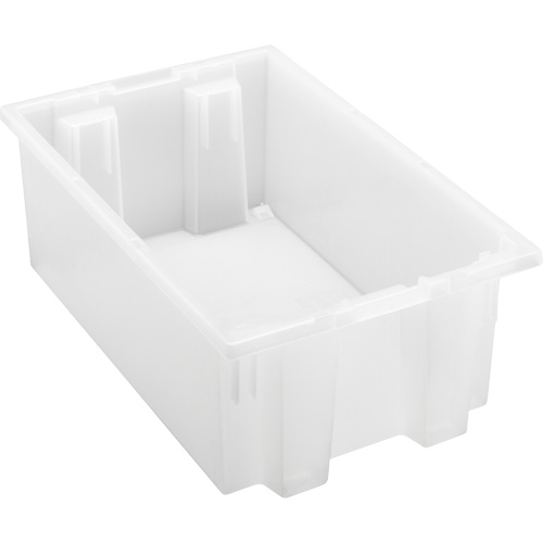 Contenant robuste Stack & Nest, 6" x 11" x 18", Transparent Maritime Industrial Rubber