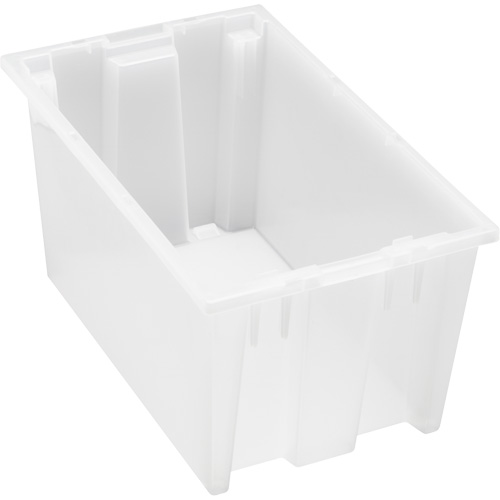 Contenant robuste Stack & Nest, 9" x 11" x 18", Transparent Maritime Industrial Rubber