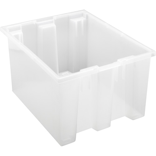 Contenant robuste Stack & Nest, 10" x 15,5" x 19,5", Transparent Maritime Industrial Rubber