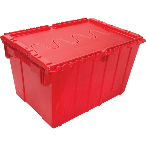 Contenant de distribution en plastique avec dessus basculant, 21,65" x 15,5" x 12,5", Rouge Maritime Industrial Rubber
