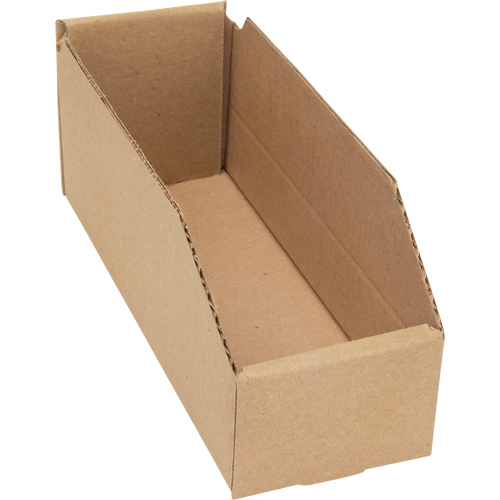 Boîtes profondes en carton ondul&eacute;, 3-3/4" la x 11-1/4" p x 4-1/2" h, Beige Maritime Industrial Rubber