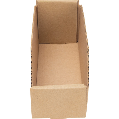 Boîtes profondes en carton ondul&eacute;, 3-3/4" la x 11-1/4" p x 4-1/2" h, Beige Maritime Industrial Rubber