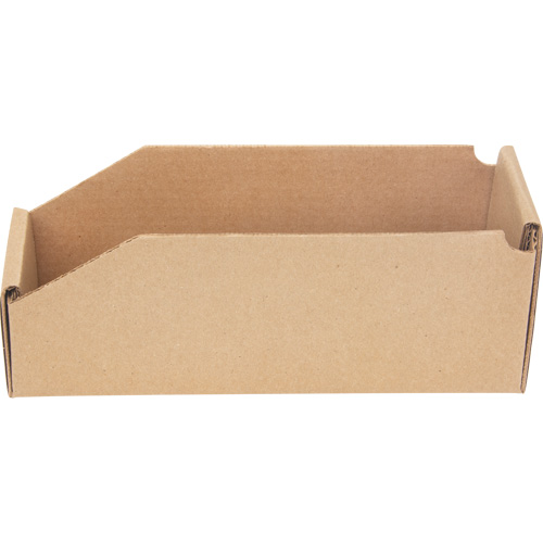 Boîtes profondes en carton ondul&eacute;, 3-3/4" la x 11-1/4" p x 4-1/2" h, Beige Maritime Industrial Rubber