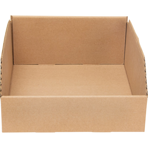 Boîtes profondes en carton ondul&eacute;, 11-3/4" la x 11-1/4" p x 4-1/2" h, Beige Maritime Industrial Rubber