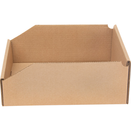 Boîtes profondes en carton ondul&eacute;, 11-3/4" la x 11-1/4" p x 4-1/2" h, Beige Maritime Industrial Rubber