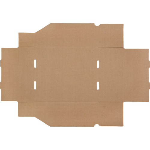 Boîtes profondes en carton ondul&eacute;, 11-3/4" la x 11-1/4" p x 4-1/2" h, Beige Maritime Industrial Rubber