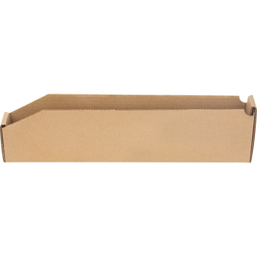 Boîtes profondes en carton ondul&eacute;, 2-7/8" la x 17-1/4" p x 4-1/2" h, Beige Maritime Industrial Rubber