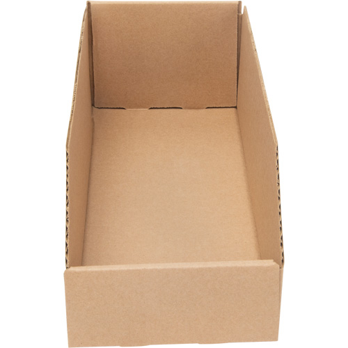 Boîtes profondes en carton ondul&eacute;, 5-3/4" la x 17-1/4" p x 4-1/2" h, Beige Maritime Industrial Rubber