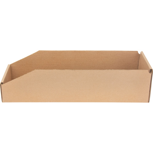 Boîtes profondes en carton ondul&eacute;, 5-3/4" la x 17-1/4" p x 4-1/2" h, Beige Maritime Industrial Rubber