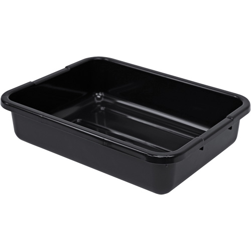 Bac d'entreposage tout usage &agrave; fond rainur&eacute;, 5" ha x 15" p x 21" lo, Plastique, Noir Maritime Industrial Rubber
