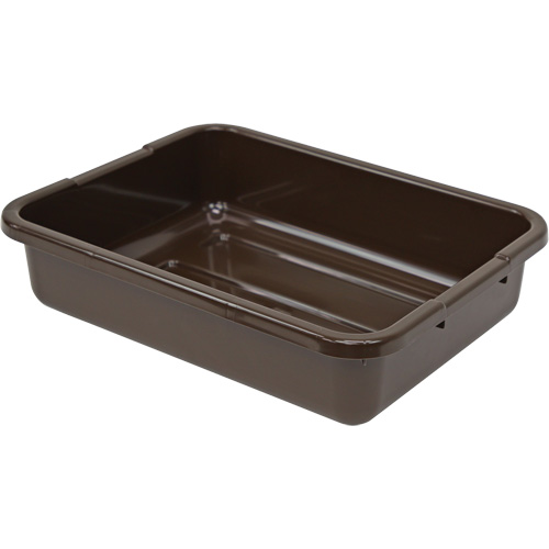 All-Purpose Ribbed-Bottom Storage Tub, 5" H x 15" D x 21" L, Plastic, Brown Maritime Industrial Rubber