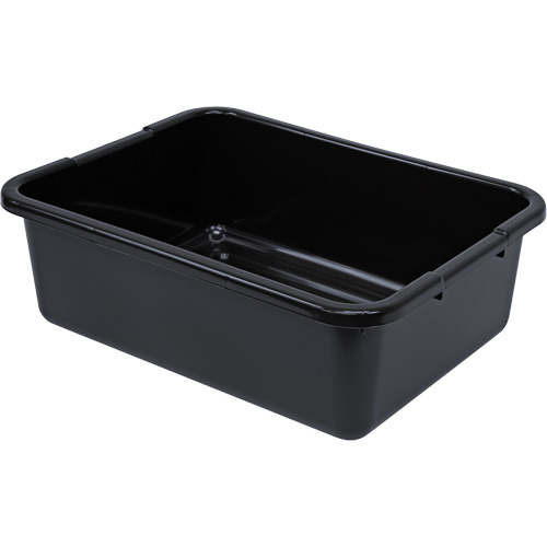Bac d'entreposage tout usage &agrave; fond rainur&eacute;, 7" ha x 15" p x 21" lo, Plastique, Noir Maritime Industrial Rubber