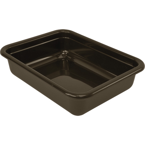 All-Purpose Flat-Bottom Storage Tub, 5" H x 17" D x 22" L, Plastic, Grey Maritime Industrial Rubber