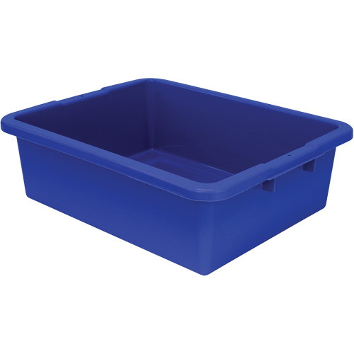 All-Purpose Ribbed-Bottom Storage Tub, 7" H x 17" D x 22" L, Plastic, Blue Maritime Industrial Rubber
