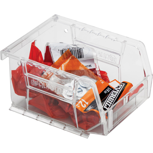 Crystal Clear Ultra Bins, 4-1/8" W x 3" H x 5-3/8" D, Clear Maritime Industrial Rubber