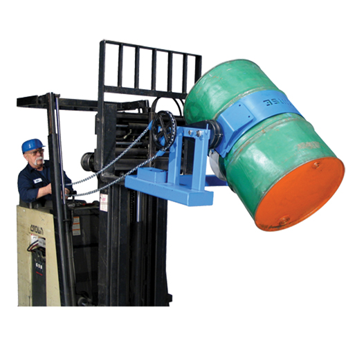 Leveurs de barils pour chariot &eacute;l&eacute;vateur, Baril de 55 gal. US (45 gal. imp.), Capacit&eacute; 1500 lb/680 kg Maritime Industrial Rubber