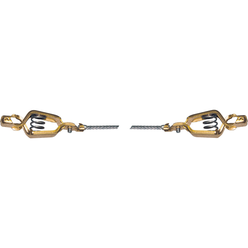 Light-Duty Bonding & Grounding Wire Assemblies - Two Alligator Clips Maritime Industrial Rubber
