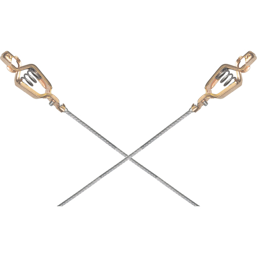 Light-Duty Bonding & Grounding Wire Assemblies - Two Alligator Clips Maritime Industrial Rubber