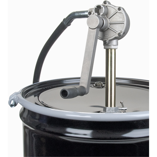 Rotary Type Drum Pump, Aluminum, Fits 15-55 Gal., 6-3/4 oz. per revolution Maritime Industrial Rubber